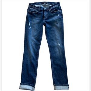 Joe’s Beth Straight Ankle Slim Fit Distressed Blue Jeans | 24